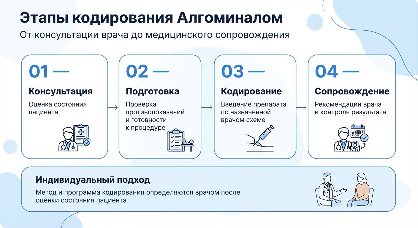 Кодирование препаратом «Алгоминал» в Туле инфографика