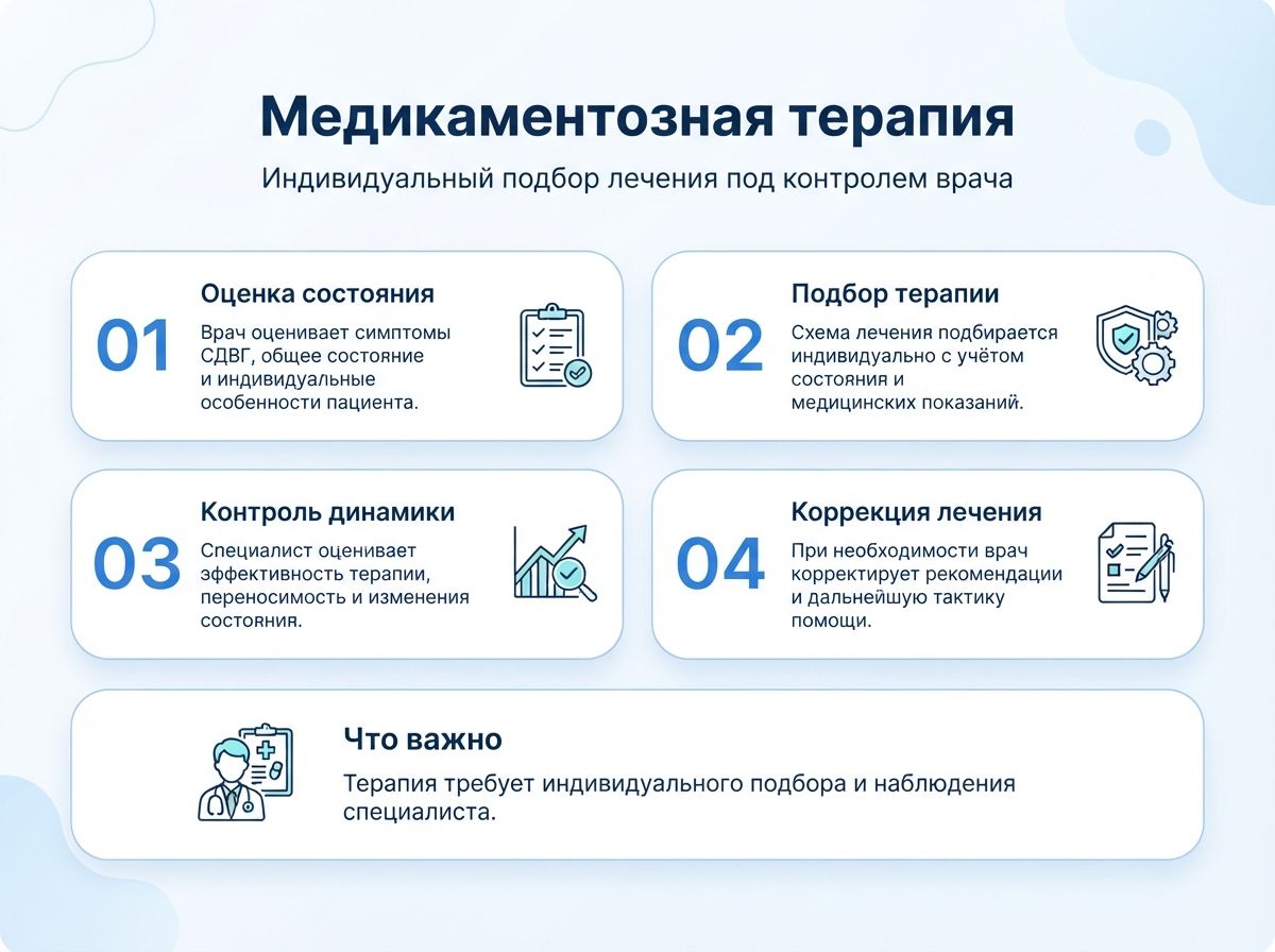 Лечение СДВГ в Туле у детей и взрослыхинфографика